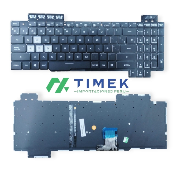 TECLADO PARA LAPTOP ASUS TUF GAMING FX505 FX504M FX505G FX505GD FX505GE FX505GM FX86 FX86S FX504 FX80 FX705 CON ILUMINACION RGB - TIMEK